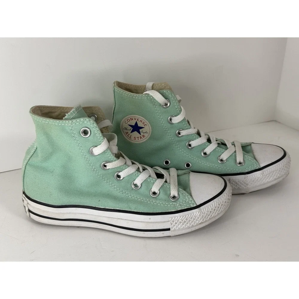 Converse, Chuck Taylor All Star Hi Top‎ Sneakers, Unisex M3/W5, Aphid Green - Picture 3 of 8